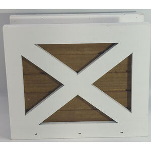 Farmhouse Napkin Holder Wooden Napkin Holder Classic Barn Door White/Brown NEW